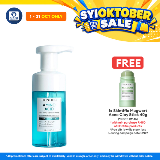 Skintific Amino Acid Ultra Gentle Cleansing Mousse Face Wash Foam 100ml | Cleanse Deeply