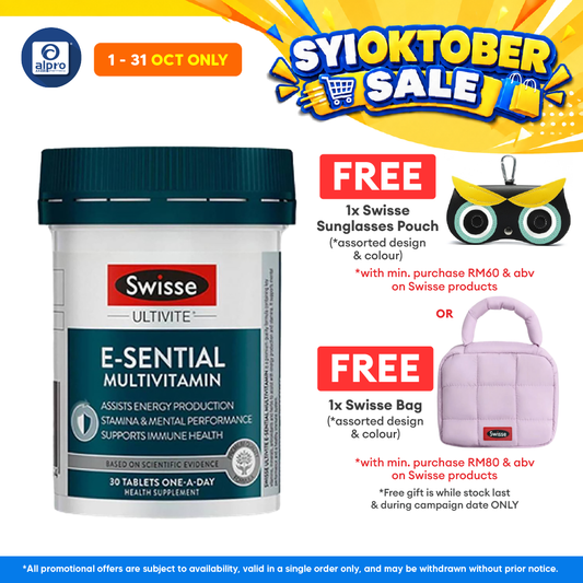 Swisse Ultivite E-sential Multivitamin Plus 30 Tabs | Supports Mental Performance And A Healthy Immune System