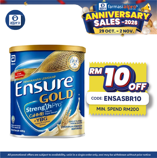 Abbott Ensure Gold Wheat YBG (Yeast Beta Glucan) 400g | Complete And Balanced Nutrition