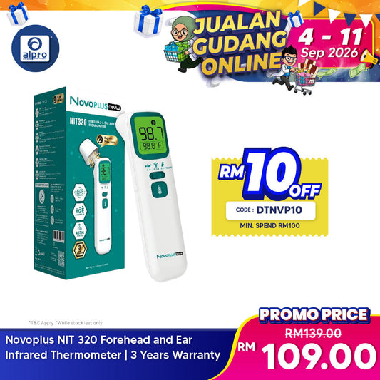 Novoplus NIT 320 Forehead and Ear Infrared Thermometer | 3 Years Warranty Novoplus
