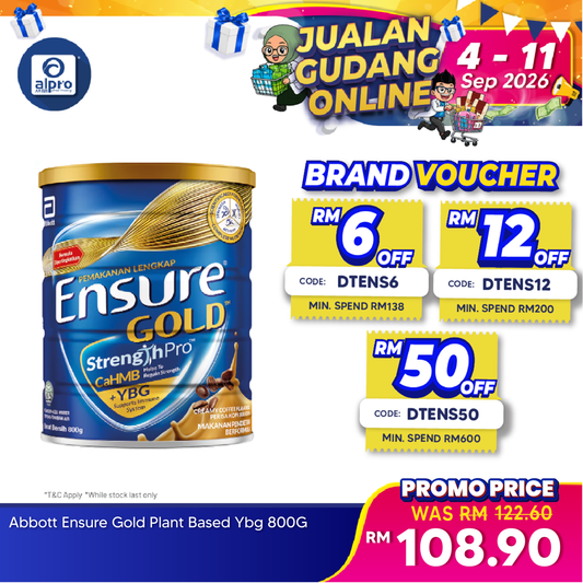 Abbott Ensure Gold Coffee YBG (Yeast Beta Glucan) 800g | Complete And Balanced Nutrition Ensure