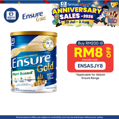 Abbott Ensure Gold Almond (Plant Based) 800g | Complete And Balanced Nutrition Ensure