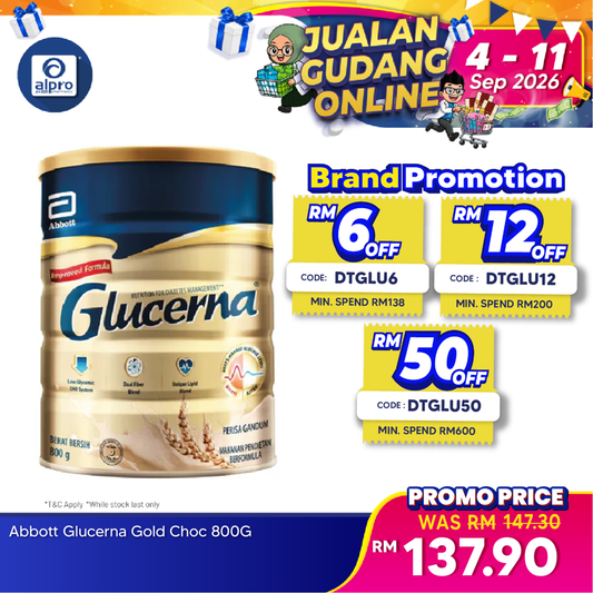 Abbott Glucerna Gold Wheat 800g | Helps Support Your Blood Glucose Management Glucerna