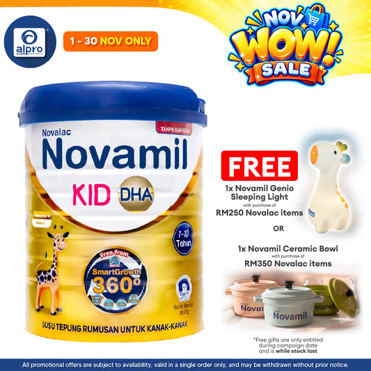 Novalac Novamil Kid DHA 1-10 Tahun 800g | Without Sucrose