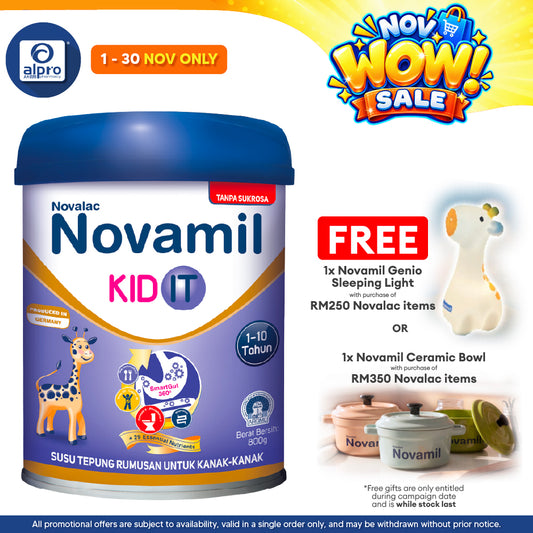 Novalac Novamil Kid IT 800g | With SmartGut360° & 30 Essential Nutrients with Omega 3 & Omega 6