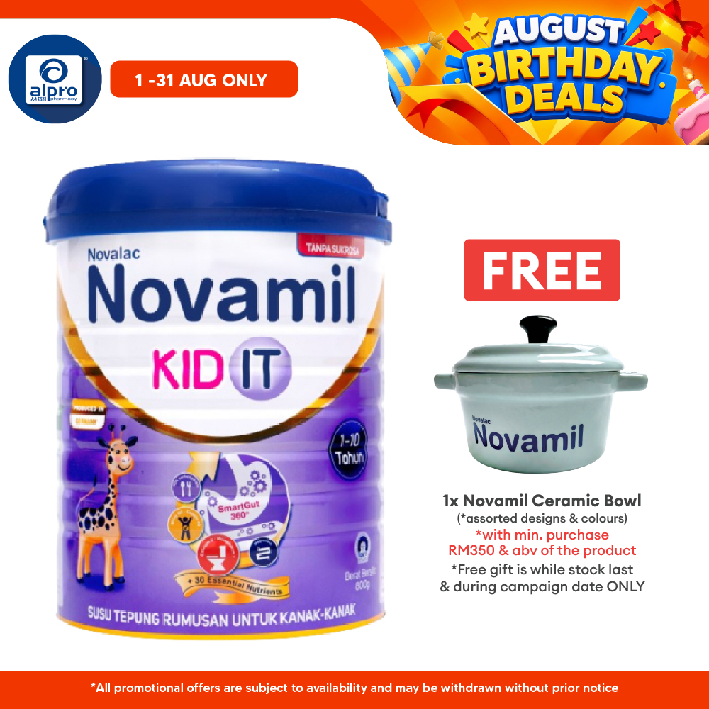 Novalac Novamil Kid IT 800g | With SmartGut360° & 30 Essential Nutrients with Omega 3 & Omega 6 Novalac