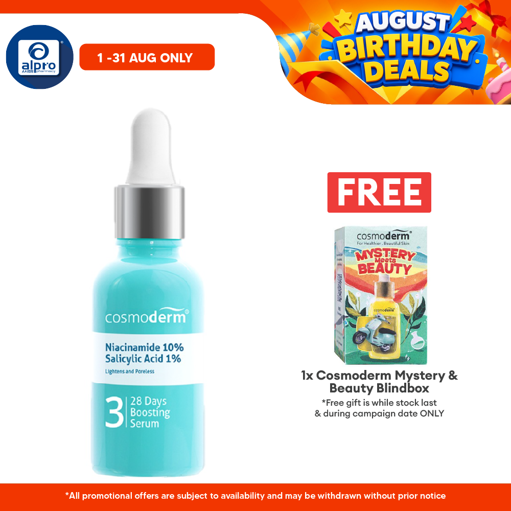Cosmoderm Niacinamide 28 Day Boosting Serum 15ml | Improve Brighten Skin Tone Cosmoderm
