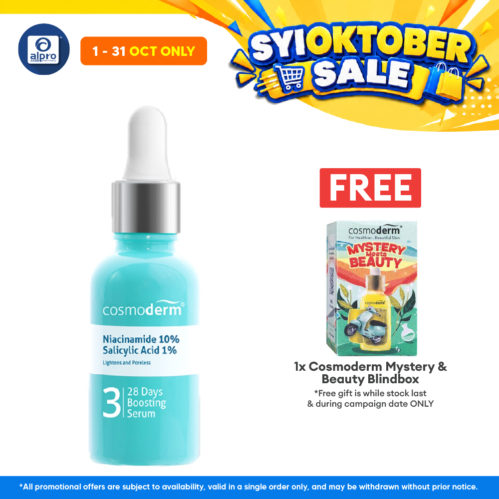 Cosmoderm Niacinamide 28 Day Boosting Serum 15ml | Improve Brighten Skin Tone