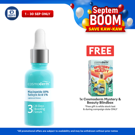 Cosmoderm Niacinamide 28 Day Boosting Serum 15ml | Improve Brighten Skin Tone Cosmoderm
