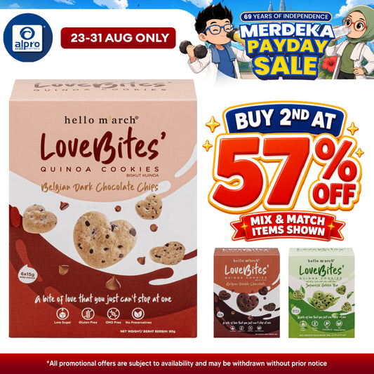 Hello M'arch Quinoa Cookies Chocolate Chips 6 X 15gm | Tickle Your Taste Bud Hello M'arch