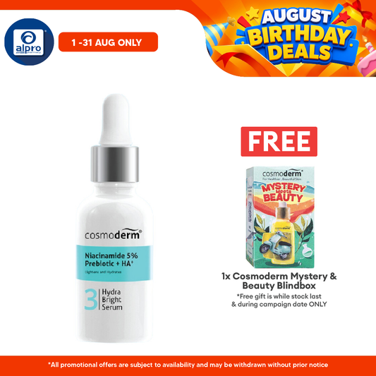 Cosmoderm Niacinamide Hydra Bright Serum 30ml | Best To Soothe And Lighten Skin Cosmoderm