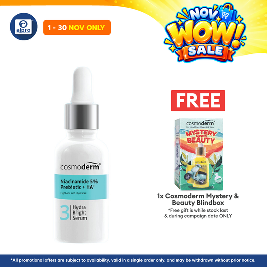 Cosmoderm Niacinamide Hydra Bright Serum 30ml | Best To Soothe And Lighten Skin
