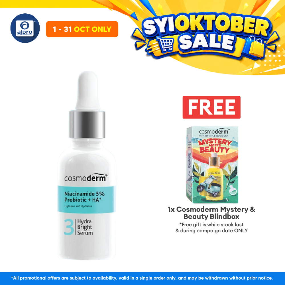 Cosmoderm Niacinamide Hydra Bright Serum 30ml | Best To Soothe And Lighten Skin