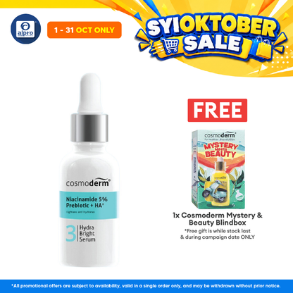Cosmoderm Niacinamide Hydra Bright Serum 30ml | Best To Soothe And Lighten Skin
