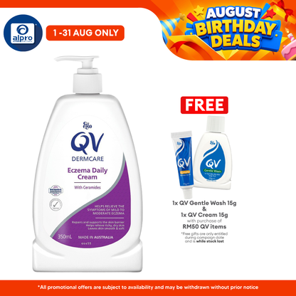 Qv Dermcare Daily Cream With Ceramide 350ml | Reinforced Skin Alpro Pharmacy
