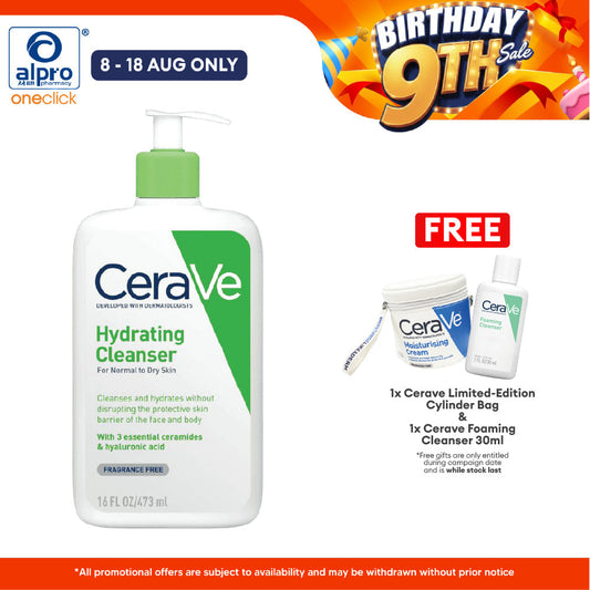 Cerave Hydrating Cleanser 473ml | Cleanses And Hydrates Cerave