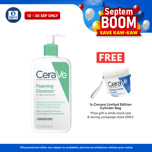 Cerave Foaming Cleanser 236ml | Cleanses And Remove Excess Sebum