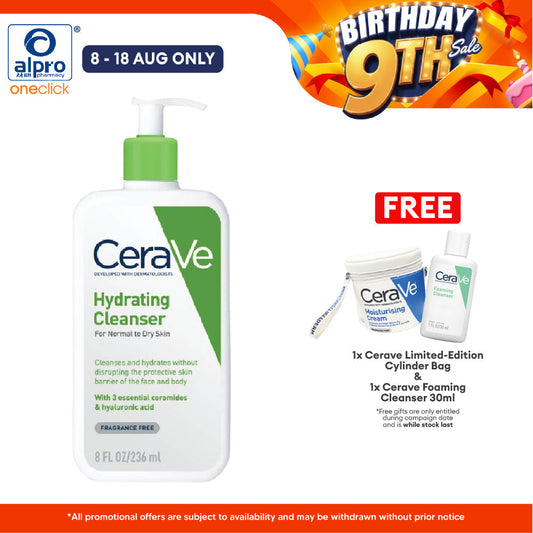Cerave Hydrating Cleanser 236ml | Cleanses And Hydrates Cerave