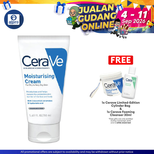 Cerave Moisturizing Cream 50ml | Restore The Look And Feel Of Smooth Cerave