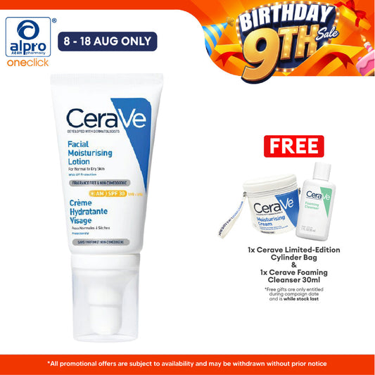 Cerave AM Facial Moisturizer Lotion 52ml | Moisturizes And Protects The Skin UV Cerave