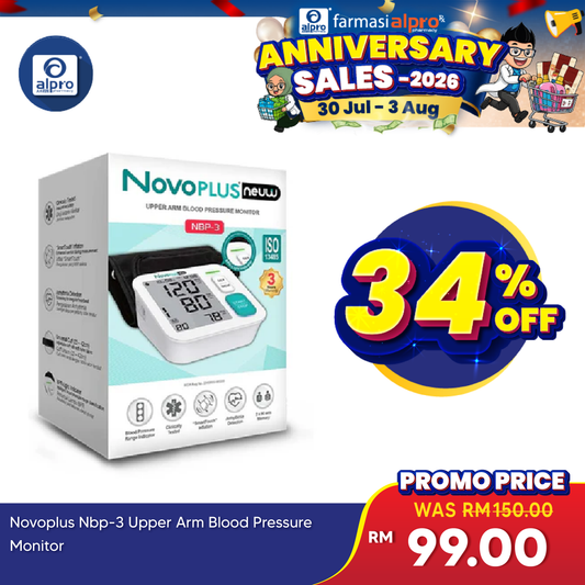 Novoplus neuw NBP-3 Upper Arm Blood Pressure Monitor | with SmartTouch Inflation Novoplus