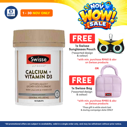Swisse Ultiboost Calcium + Vitamin D 90s | Supports Healthy Bones