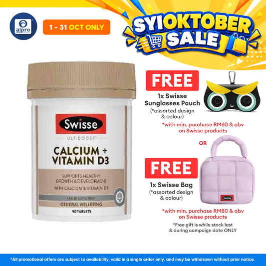 Swisse Ultiboost Calcium + Vitamin D 90s | Supports Healthy Bones