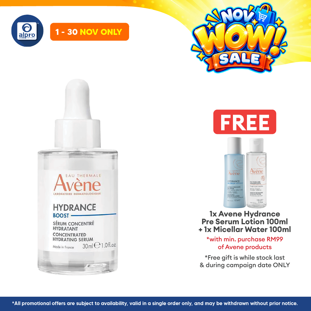 Avene Hydrance Boost Concentrated Hydrating Serum 30ml | Minimize Redness & Inflammation