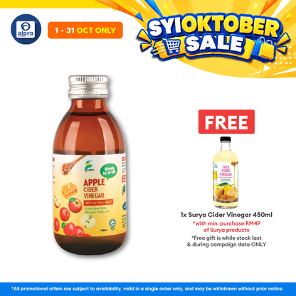 Surya Ready To Drink Apple Cider Vinegar With Natural Honey 150ml | Enriched With Natural Goodness
