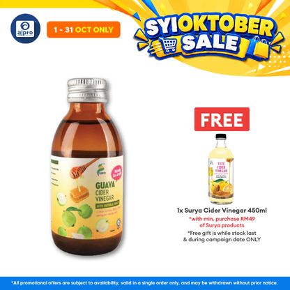 Surya Ready To Drink Guava Cider Vinegar With Natural Honey 150ml | Enriched With Natural Goodness