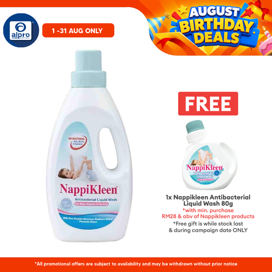 Nappikleen Anti-Bacterial Wash 1kg | Kills 99.9% of Bacteria Nappikleen