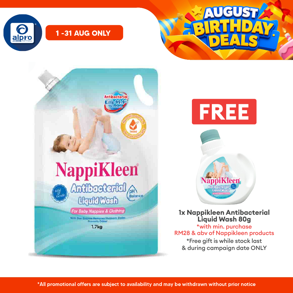 Nappikleen Anti-Bacterial Wash Refill 1.7kg | Kills 99.9% of Bacteria from Baby Clothes Nappikleen