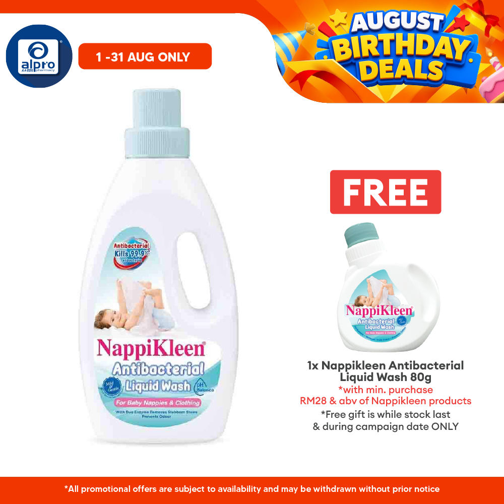 Nappikleen Anti-Bacterial LIiquid Wash 1.85kg | Kills 99.9% of Bacteria Nappikleen
