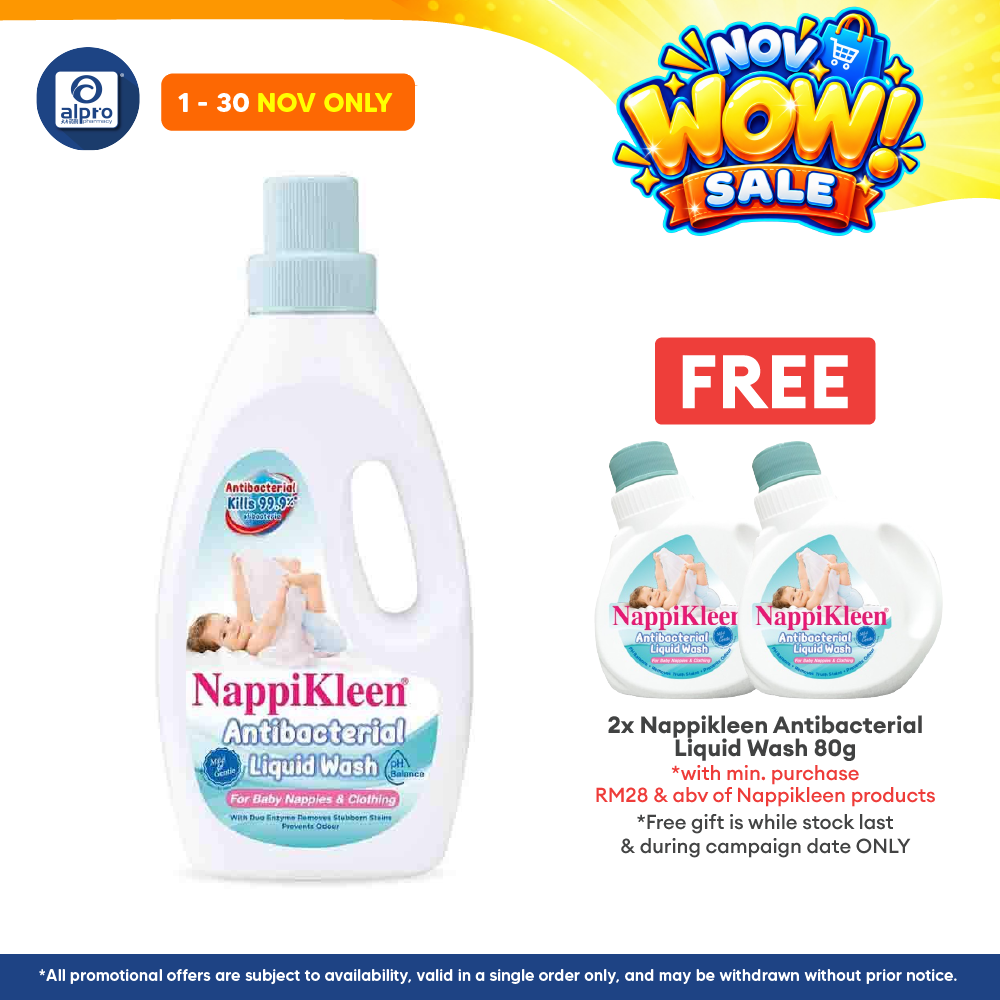 Nappikleen Anti-Bacterial LIiquid Wash 1.85kg | Kills 99.9% of Bacteria