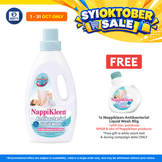 Nappikleen Anti-Bacterial LIiquid Wash 1.85kg | Kills 99.9% of Bacteria