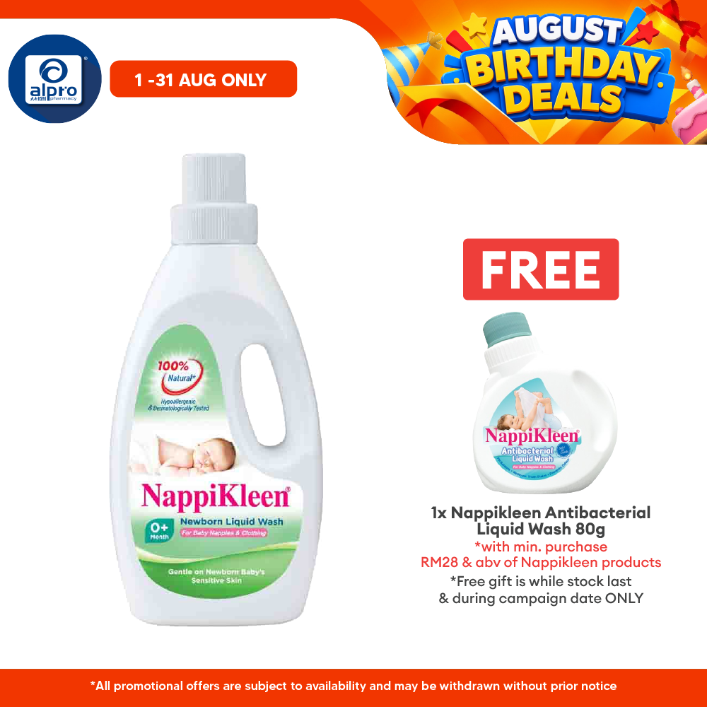 Nappikleen New Born Liquid Wash 1kg | For Baby Napples & Clothing Nappikleen