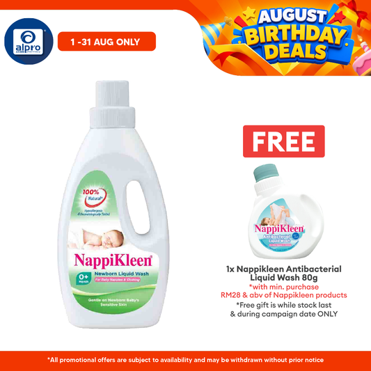 Nappikleen New Born Liquid Wash 1kg | For Baby Napples & Clothing Nappikleen