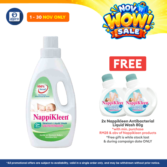 Nappikleen New Born Liquid Wash 1kg | For Baby Napples & Clothing
