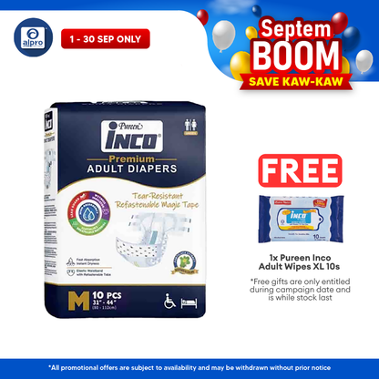 Pureen Inco Premium Adult Diapers | Size: M Pureen