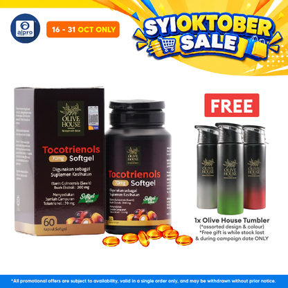 Olive House Tocotrienols Softgel 70mg 60s | Reducing Symptoms of Fatty Liver Disease