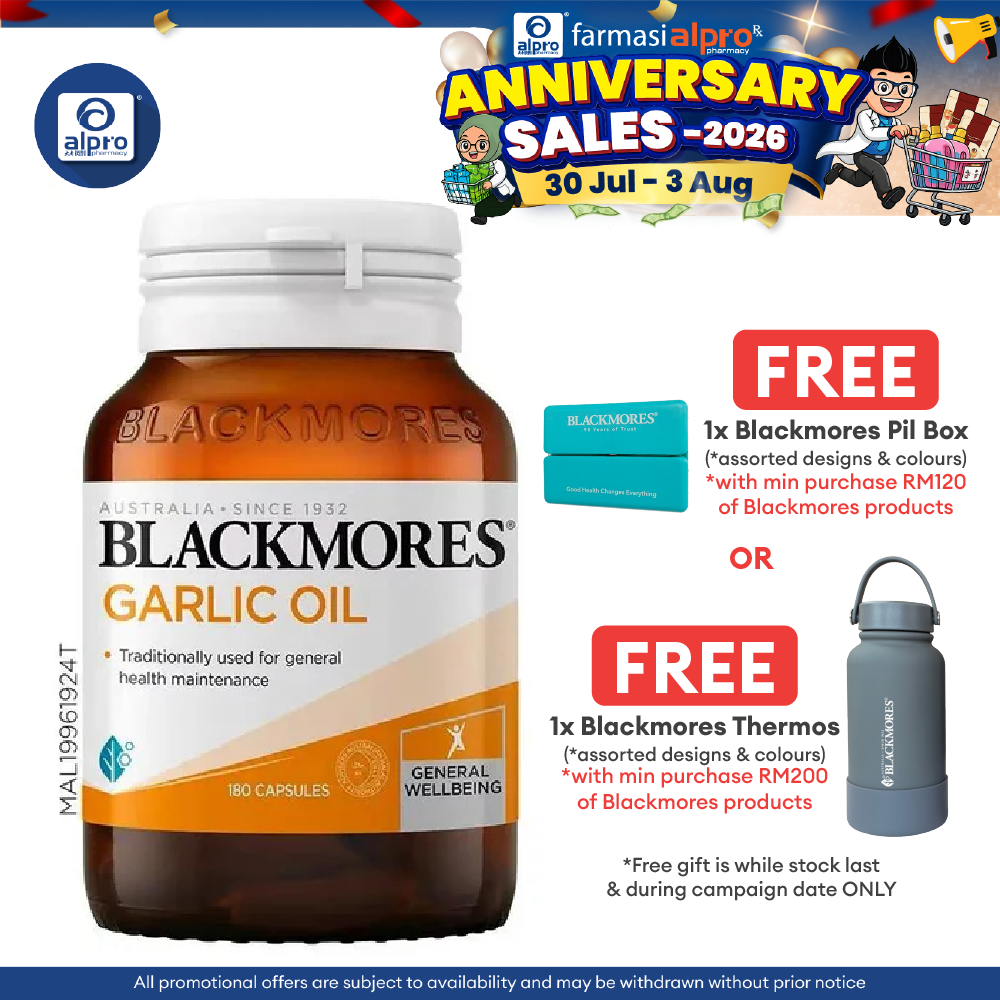 Blackmores Garlic Oil 180s | Cardiovascular Support Blackmores