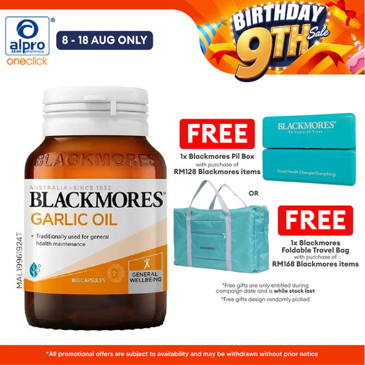 Blackmores Garlic Oil 180s | Cardiovascular Support Blackmores