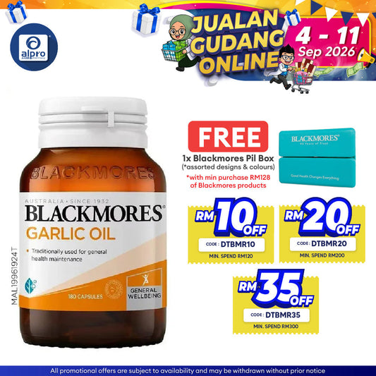 Blackmores Garlic Oil 180s | Cardiovascular Support Blackmores