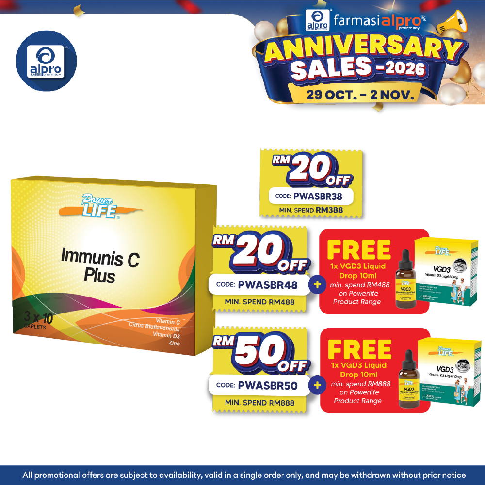 Powerlife Immunis C Plus 3 X 10s | Daily Immune Support