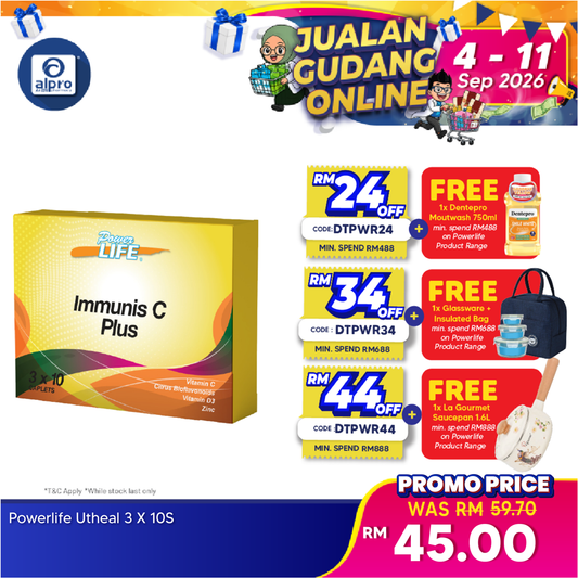 Powerlife Immunis C Plus 3 X 10s | Daily Immune Support Kinohimitsu