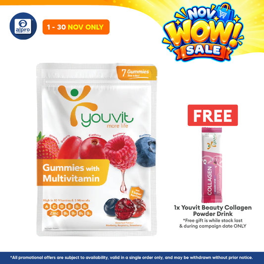 Youvit Adults Multivitamin Gummies Mix Berry | 7s