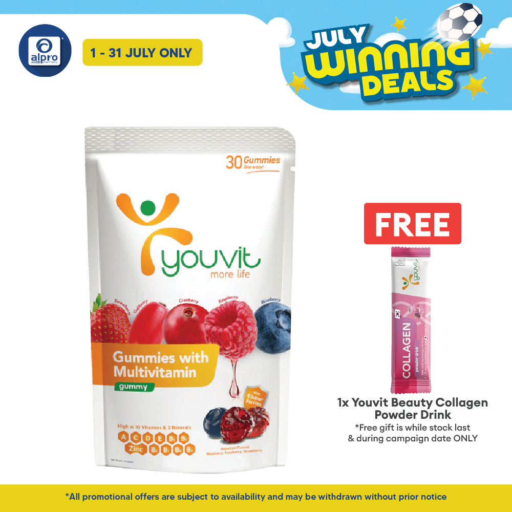 Youvit Adults Multivitamin Gummies Mix Berry |  30s Youvit