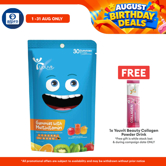 Youvit Kids Multivitamin Gummies Assorted | 30s Youvit