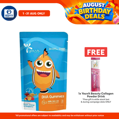 Youvit Kids Dha Gummies Assorted | 30s Youvit