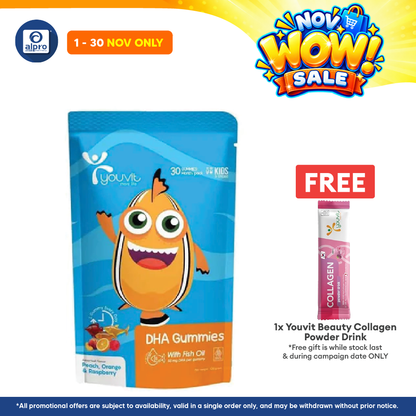 Youvit Kids Dha Gummies Assorted | 30s
